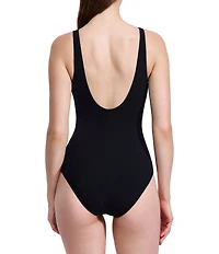 Gottex Elegant Essence V-Neck Tummy Control Tank One Piece Swimsuit
