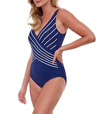 Gottex Embrace Surplice V-Neck Tummy Control One Piece Swimsuit