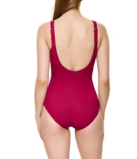 Gottex Embrace V-Neck Tummy Control Surplice One Piece Swimsuit