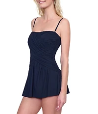 Gottex Lattice Strapless Neck Bandeau One Piece Swimdress