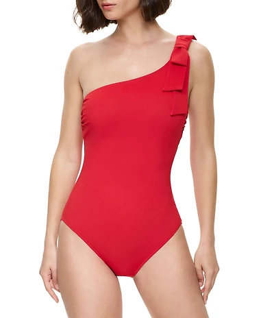 Gottex Modern Muse Solid One Shoulder One Piece Swimsuit