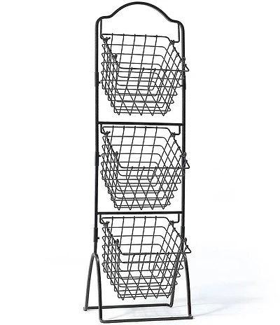 Gourmet Basics by Mikasa 3-Tiered Metal Market Basket