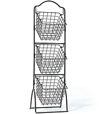 Gourmet Basics by Mikasa 3-Tiered Metal Market Basket