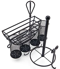 Gourmet Basics by Mikasa Avilla Picnic Plate Napkin and Flatware Storage Caddy with Paper Towel Holder