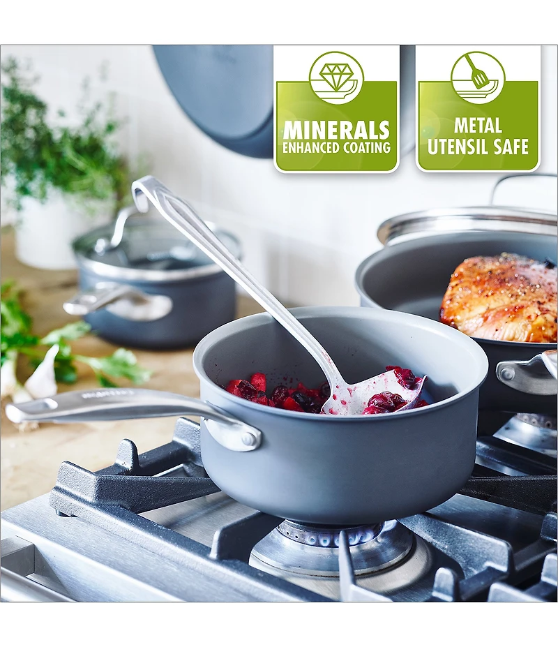 GreenPan Chatham Ceramic Non-stick 8#double; & 10#double; Open Fry Pan Set