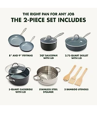 GreenPan Lima Ceramic Nonstick 12-Piece Cookware Set