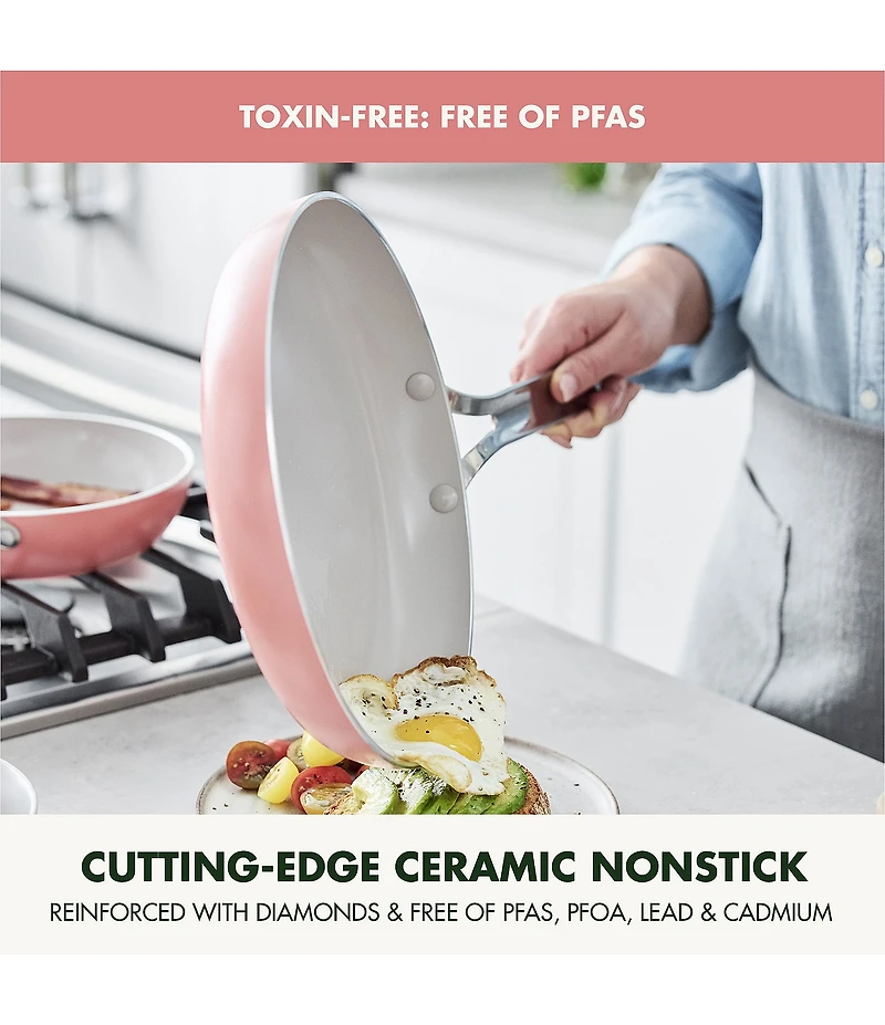 GreenPan Nova Ceramic Nonstick 3-Piece Cookware Set