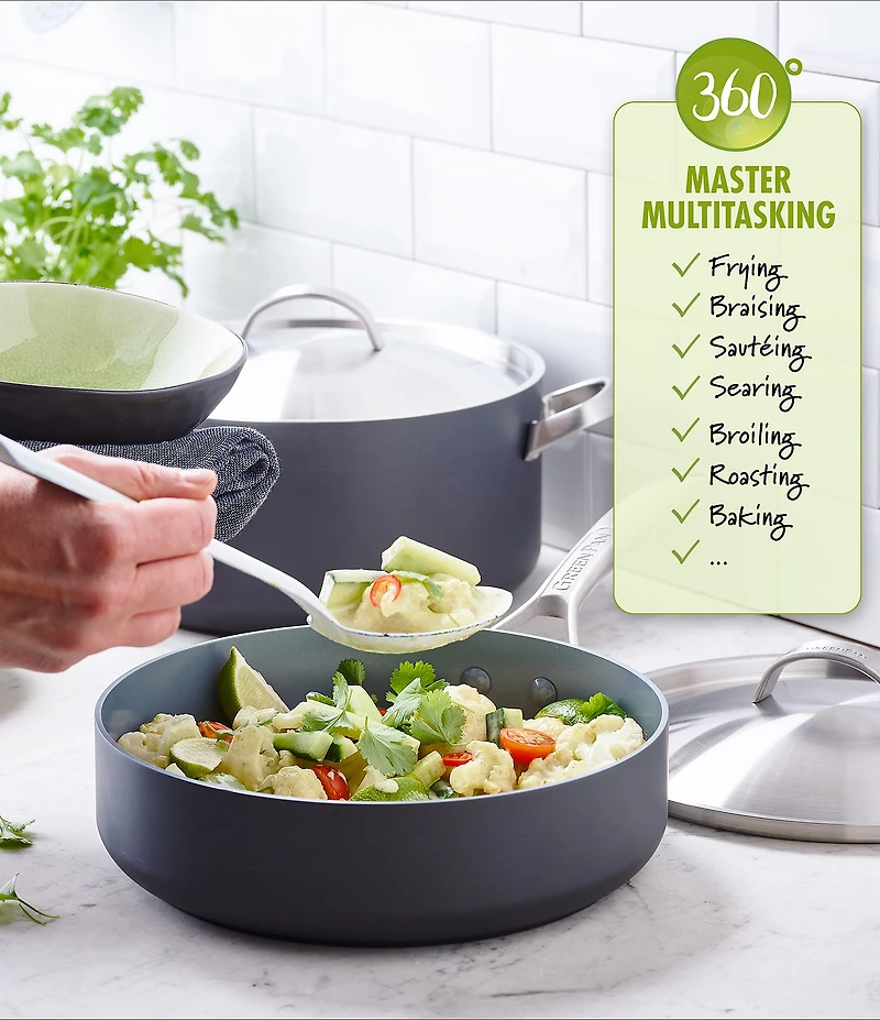 GreenPan Paris Pro Ceramic Nonstick 11-Piece Cookware Set