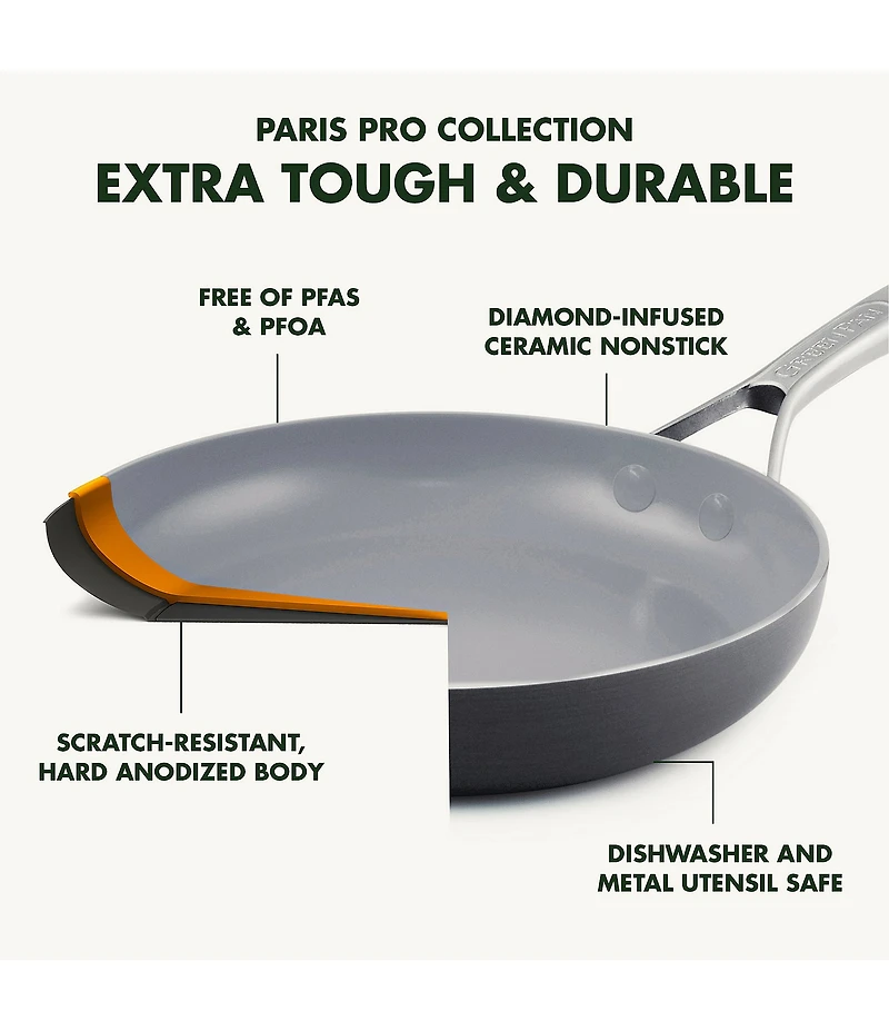 GreenPan Paris Pro Ceramic Nonstick 11#double; Square Grill Pan