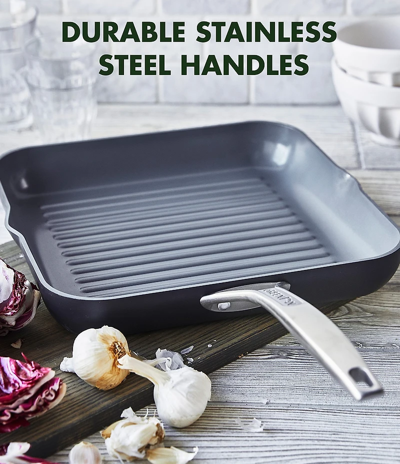 GreenPan Paris Pro Ceramic Nonstick 11#double; Square Grill Pan