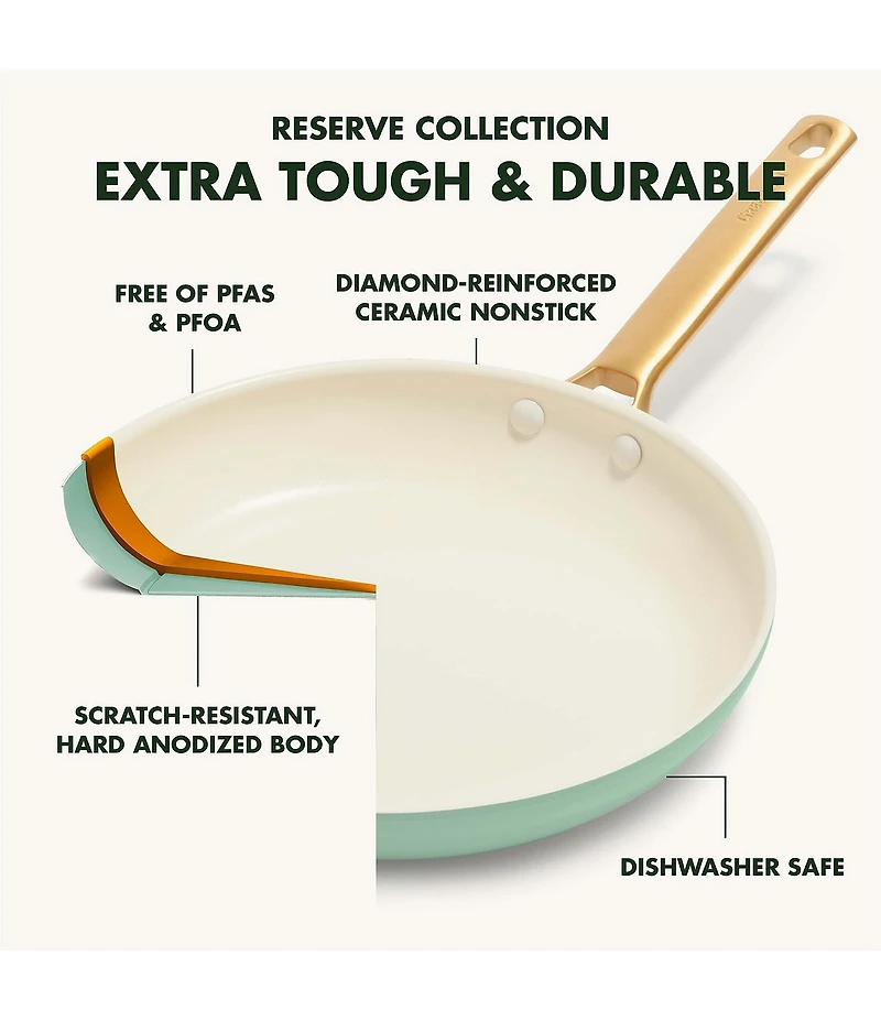 Greenpan Reserve Ceramic Nonstick 10#double; & 12#double; Julep Frypan Set