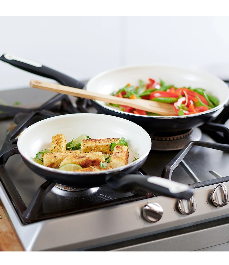 GreenPan Rio Ceramic Nonstick 8#double; and 10#double; Frypan Set