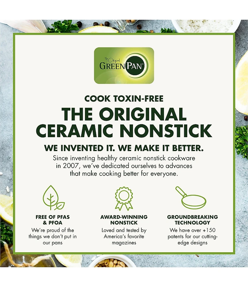 GreenPan Rio Ceramic Nonstick 8#double; and 10#double; Frypan Set
