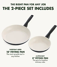 GreenPan Rio Ceramic Nonstick 8#double; and 10#double; Frypan Set