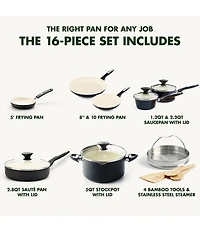 GreenPan Rio Ceramic Nonstick 16-Piece Cookware Set