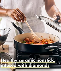 GreenPan Rio Ceramic Non-Stick 5-qt. Covered Saute Pan with Helper Handle