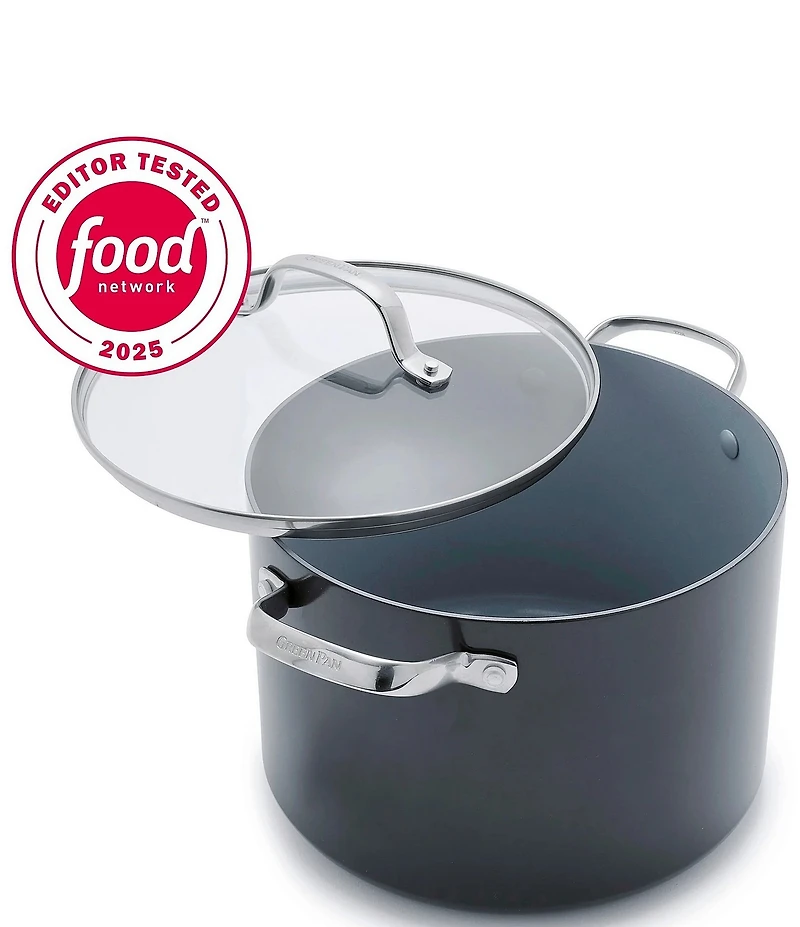 GreenPan Valencia Pro Ceramic Nonstick Covered Stockpot, 8 Qt.