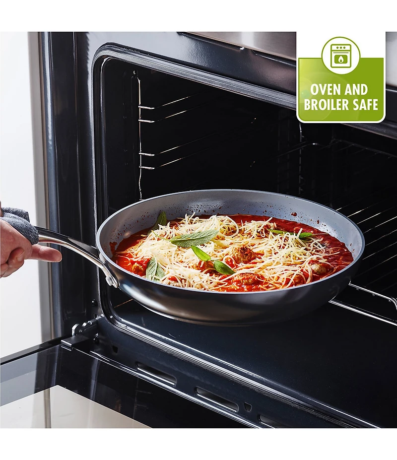 GreenPan Valencia Pro Magneto Ceramic Non-Stick 4.5-Quart Covered Saute Pan with Helper Handle