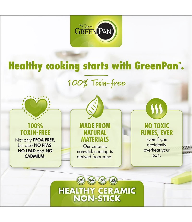 GreenPan Valencia Pro Magneto Ceramic Non-Stick 4.5-Quart Covered Saute Pan with Helper Handle