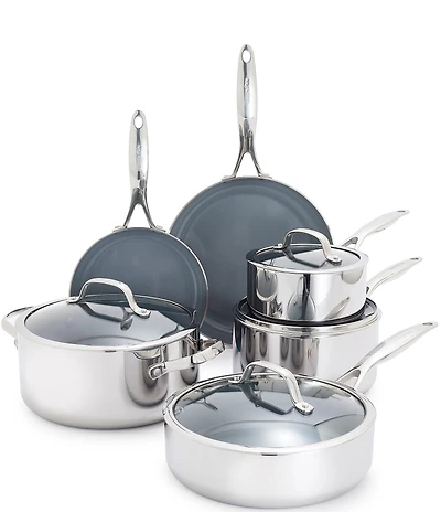 GreenPan Valencia Pro Stainless Steel 10-Piece Cookware Set