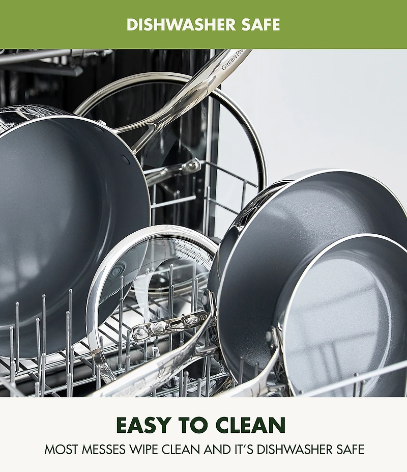 GreenPan Valencia Pro Stainless Steel Saute Pan with Lid, 5 Qt.