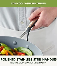GreenPan Valencia Pro Stainless Steel Saute Pan with Lid, 5 Qt.