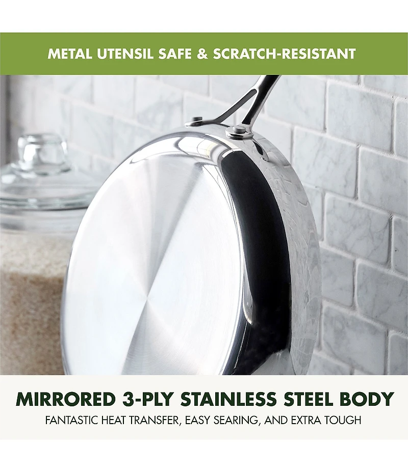 Greenpan Valencia Pro Stainless Steel 8#double; Fry Pan
