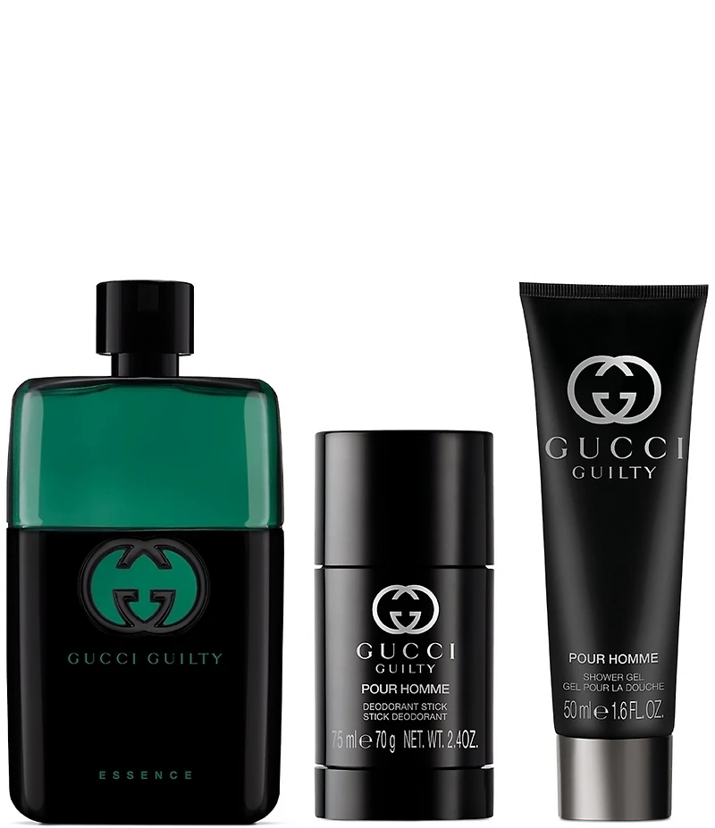 Gucci Men's Guilty Pour Homme Essence Trio Gift Set