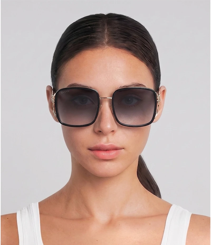 Gucci Women's Logo Square Framed Sunglasses