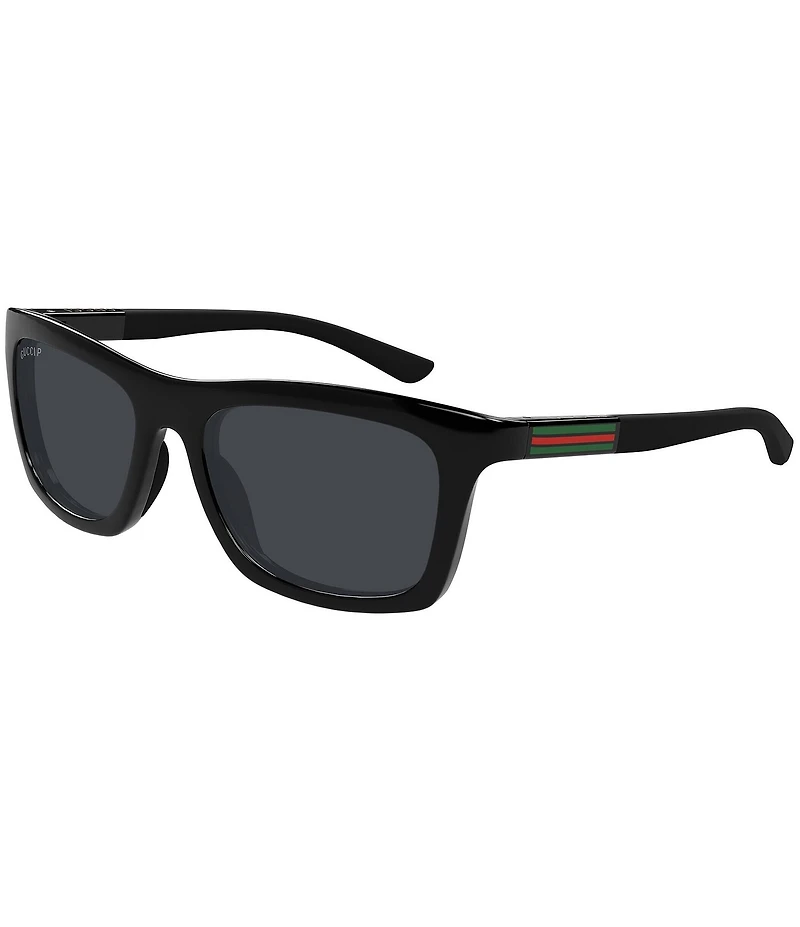 Gucci Men's Active 54mm Square Polarized Sunglasses