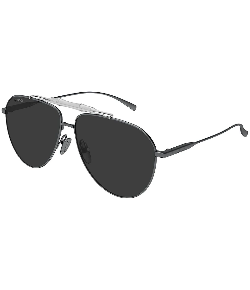 Gucci Men's Bamboo Metal 60mm Aviator Sunglasses
