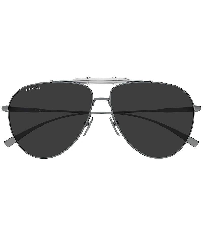 Gucci Men's Bamboo Metal 60mm Aviator Sunglasses