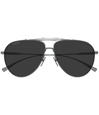Gucci Men's Bamboo Metal 60mm Aviator Sunglasses