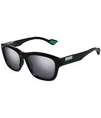 Gucci Men's Cool Athletic 54mm Square Mirrored Sunglasses