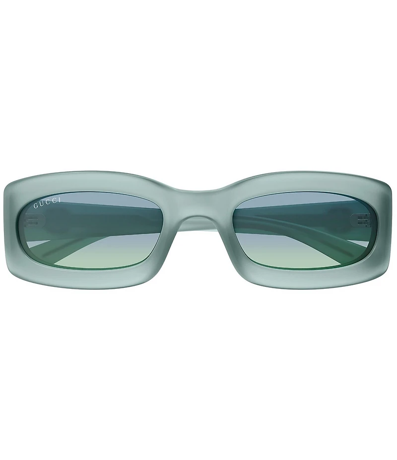 Gucci Men's Frozen 54mm Wrap Rectangle Sunglasses