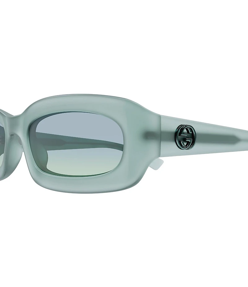 Gucci Men's Frozen 54mm Wrap Rectangle Sunglasses