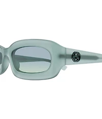 Gucci Men's Frozen 54mm Wrap Rectangle Sunglasses