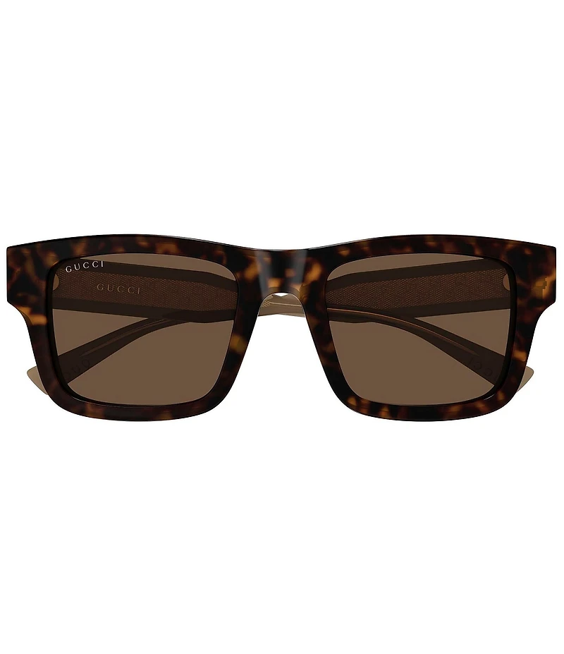 Gucci Men's G Monogram Wirecore 52mm Square Sunglasses
