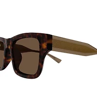 Gucci Men's G Monogram Wirecore 52mm Square Sunglasses