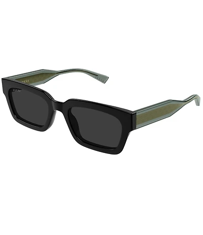 Gucci Men's G Monogram Wirecore 53mm Rectangle Sunglasses