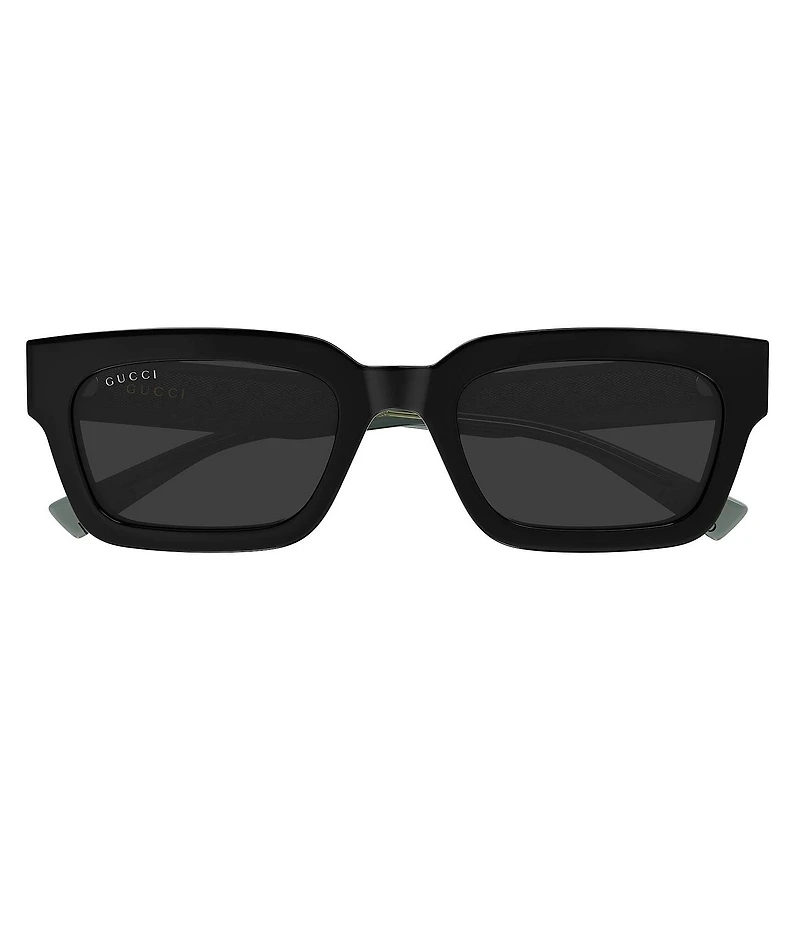 Gucci Men's G Monogram Wirecore 53mm Rectangle Sunglasses