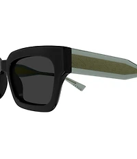 Gucci Men's G Monogram Wirecore 53mm Rectangle Sunglasses