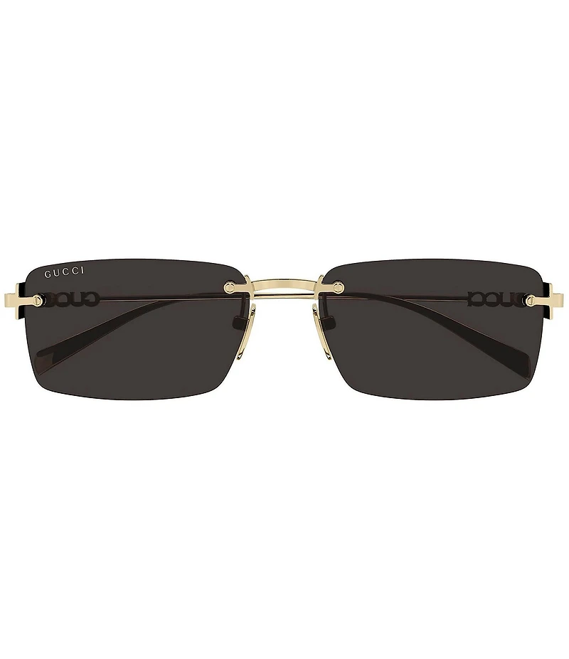 Gucci Men's Gucci Block 56mm Rectangle Sunglasses