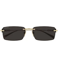 Gucci Men's Gucci Block 56mm Rectangle Sunglasses