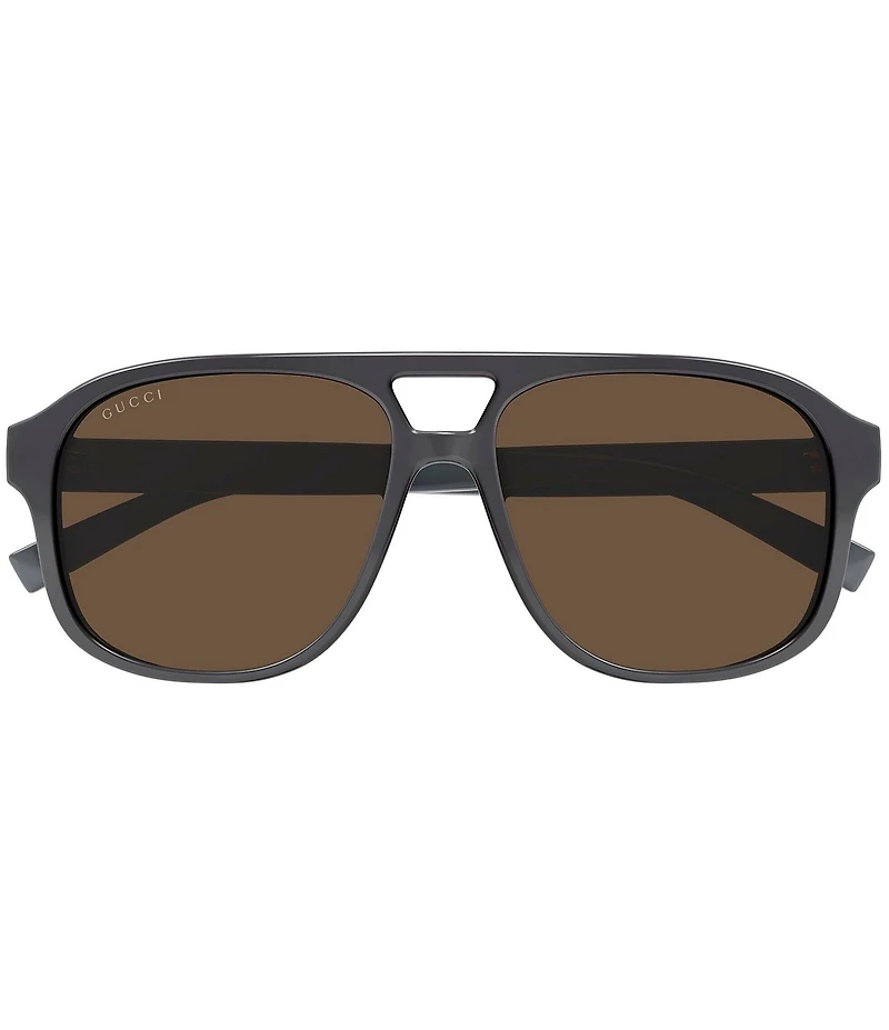 Gucci Men's Gucci Lines 57mm Navigator Sunglasses