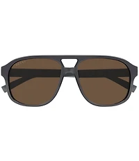 Gucci Men's Gucci Lines 57mm Navigator Sunglasses