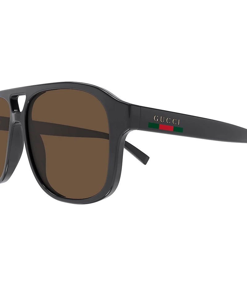Gucci Men's Gucci Lines 57mm Navigator Sunglasses