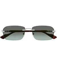 Gucci Men's Gucci Logo 56mm Shiny Rectangle Sunglasses
