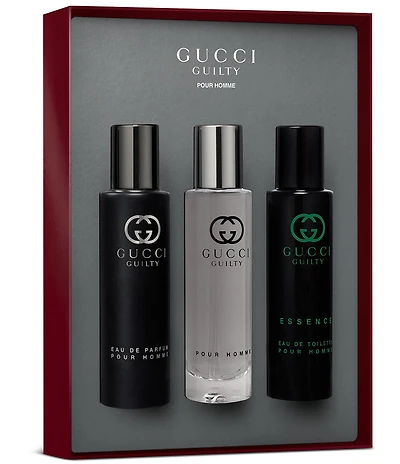 Gucci Men's Guilty Pour Homme Eau de Toilette and Eau de Parfum Trio Gift Set