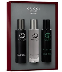 Gucci Men's Guilty Pour Homme Eau de Toilette and Eau de Parfum Trio Gift Set